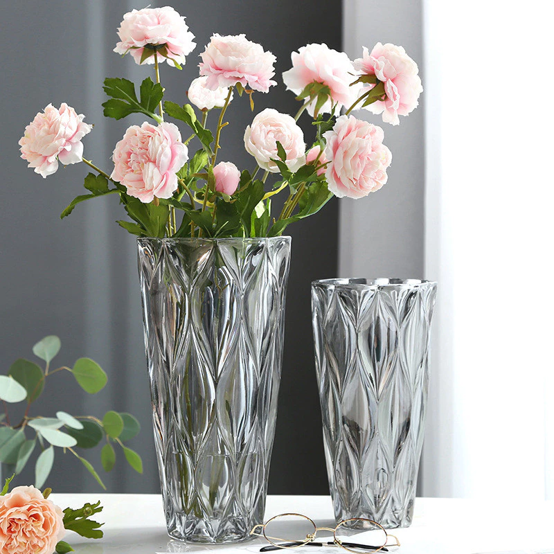 Vasos de Cristal Transparente Para Decoração